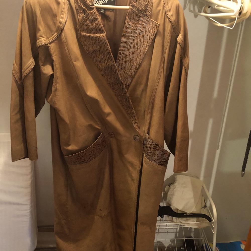 Trench Coat genuine leather and suede